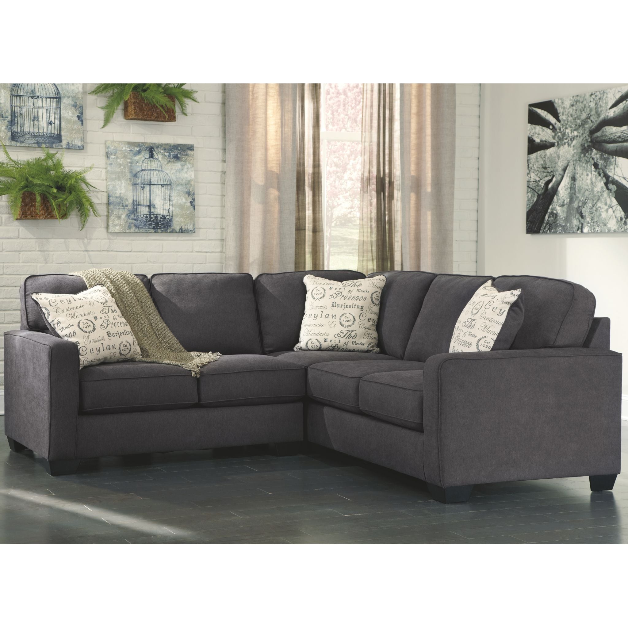 Alenya 2-Piece Modern Sectional Sofa Set with Reversible Chaise - Comfortable L-Shaped Couch for Living Room, Apartment & Small Spaces