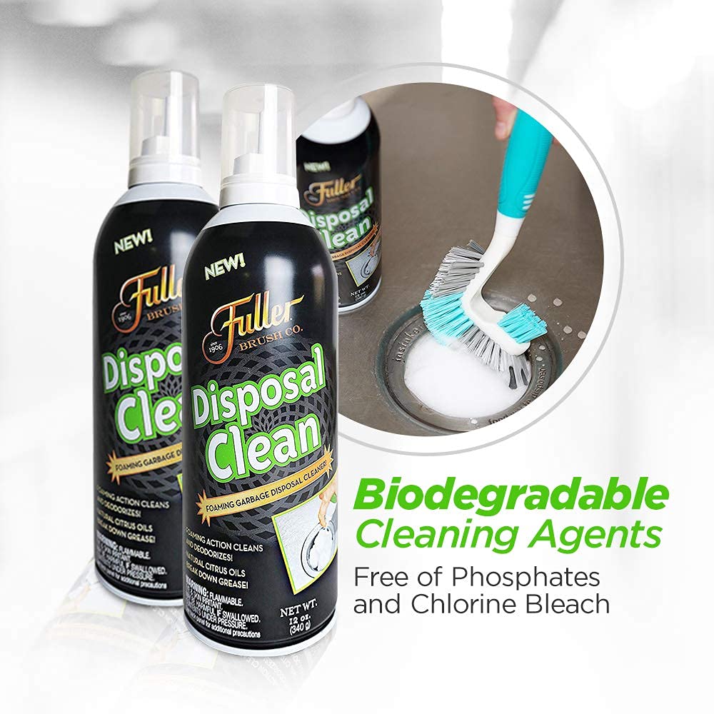 Fuller Brush Garbage Disposal Cleaner with Foaming Action - Fresh Citrus Scent (12 oz, 6 Pack) | Eliminates Odors & Cleans Kitchen Sink Drains | Perfect for Home & Commercial Use