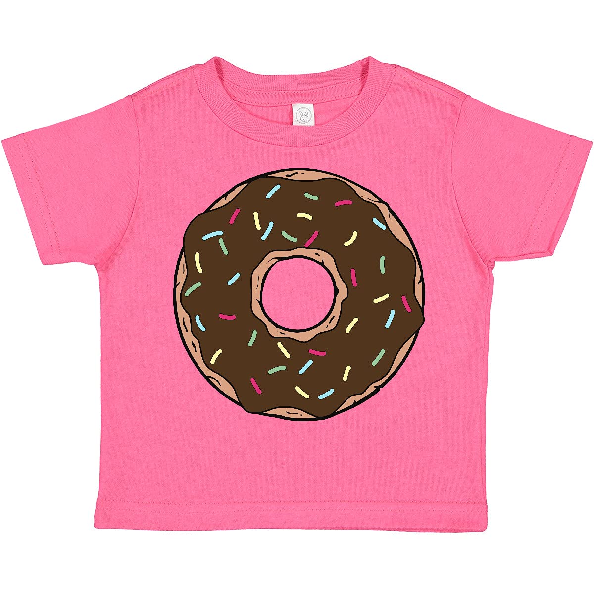 Inktastic Chocolate Donut Toddler T-Shirt - Cute Doughnut with Glaze Icing & Sprinkles Design - Perfect for Birthday Parties, Donut Lovers & Toddler Fashion