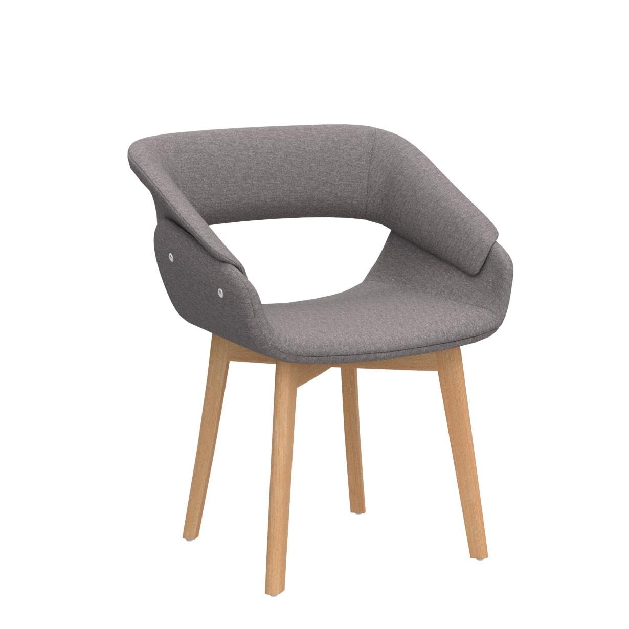 Ivinta Dining Chairs Set of 2 - Modern Upholstered Fabric Kitchen Chairs with Solid Wood Legs, Comfortable Accent Chairs for Living Room, Restaurant, Cafe & Home Decor (Gray) - Perfect for Dining Rooms, Breakfast Nooks & Small Spaces