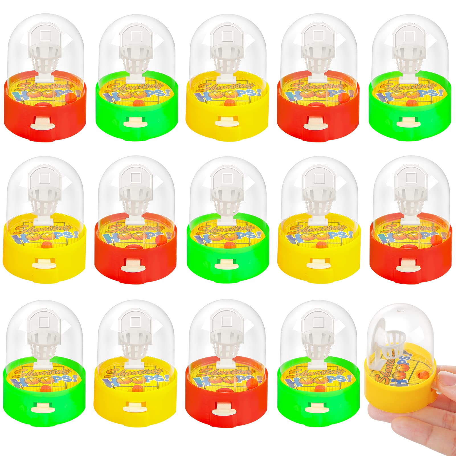 MIKIMIQI 15-Piece Mini Basketball Hoop Set - Fun Finger Basketball Board Game for Parties, Stress Relief & Indoor Play - Perfect for Birthday Decorations, Office Games & Kids Activities