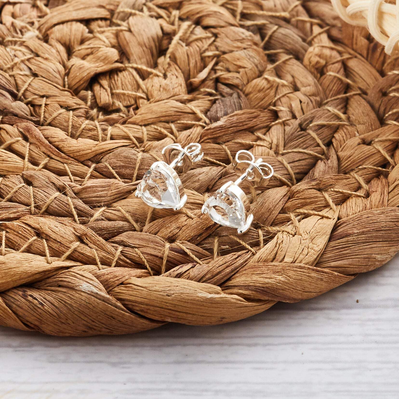 Philip Jones Sister Heart Earrings - Zirconia Crystal Jewelry Gift for Sisters