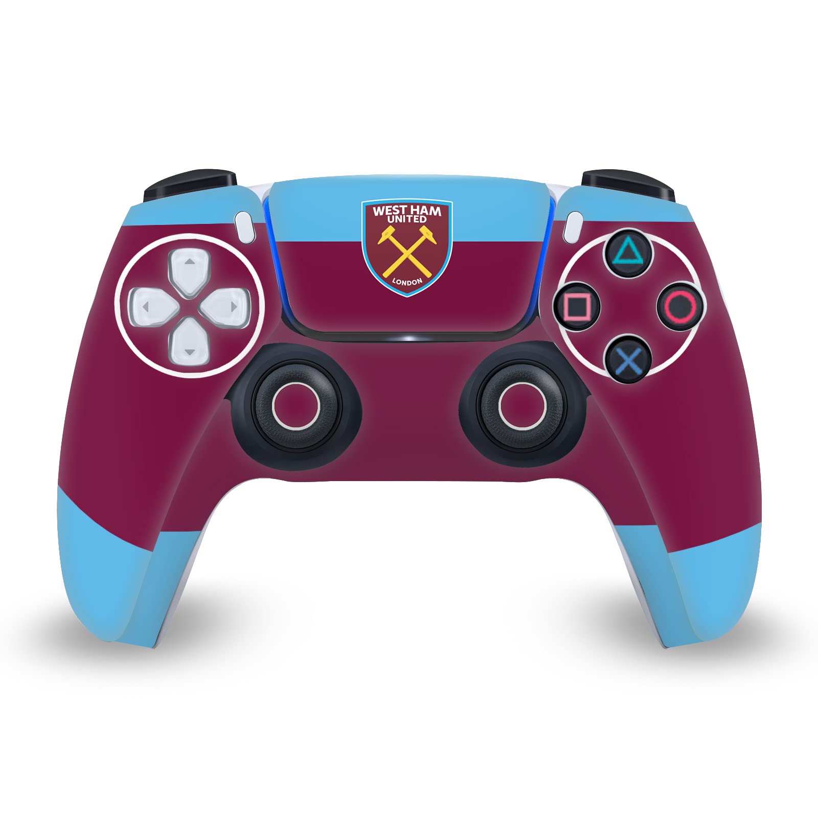 Official West Ham United FC 1895 Red Crest Vinyl Sticker for Sony PS5 Slim/PRO Disc Edition Console & DualSense Controller - Premium Gaming Skin Decal for Football Fans & Gamers - Perfect for Customizing Your PlayStation 5 Setup