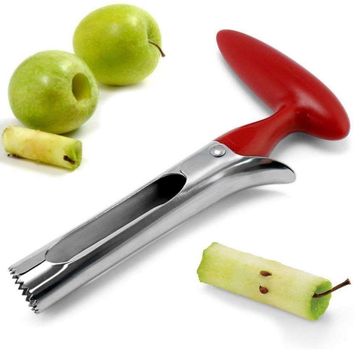 AKIRO Stainless Steel Apple Corer & Fruit Seeder - Easy Twist Core Remover Tool for Apples, Pears & Vegetables | Perfect for Baking, Cooking & Healthy Snack Prep