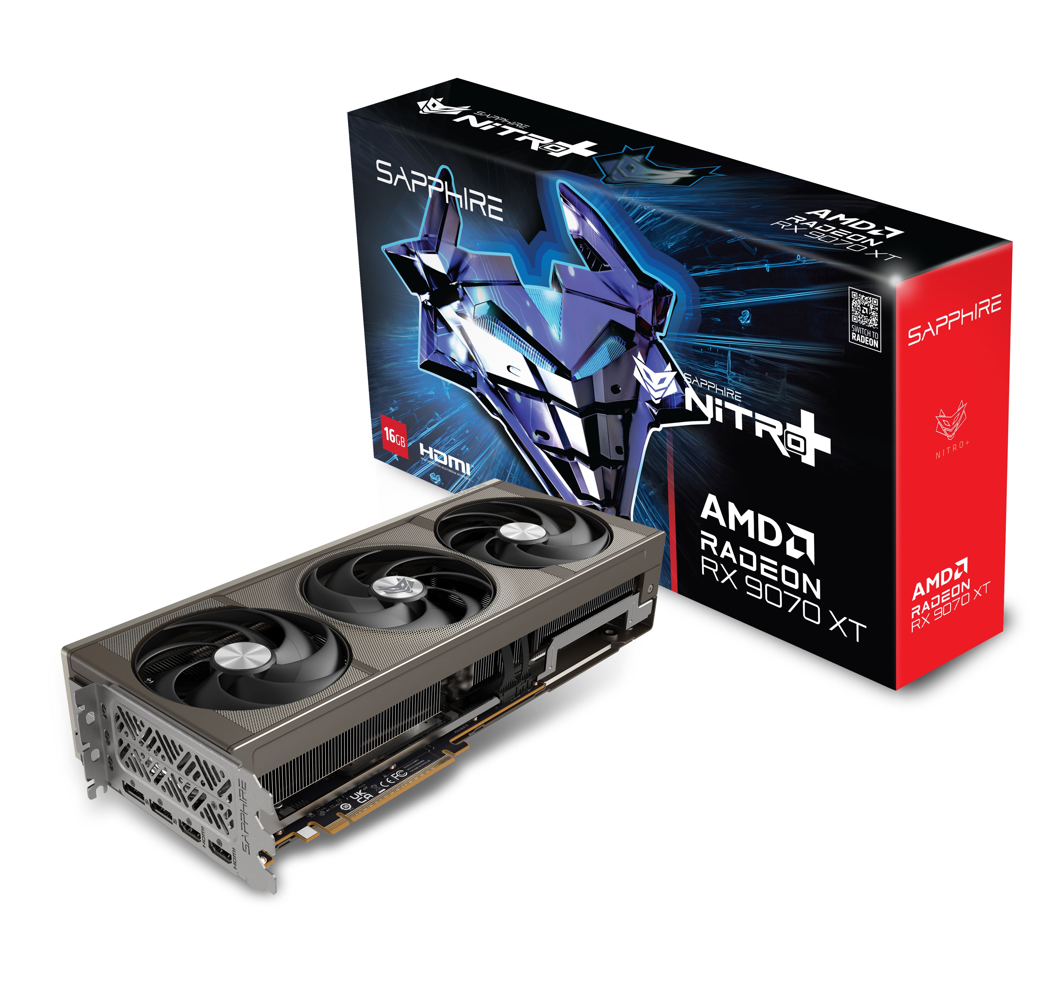 Sapphire Radeon Nitro+ RX 9070 XT 16GB GDDR6 Gaming Graphics Card - High Performance OC GPU for 4K Gaming, VR & Content Creation | Perfect for PC Builds & eSports Enthusiasts