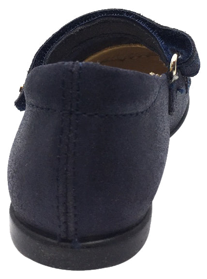 Naturino Girls 9201 Navy Glitter Mary Jane Flats with Buckle Strap - Classic School Shoes for Girls, Comfortable Dress Shoes for Parties & Special Occasions
