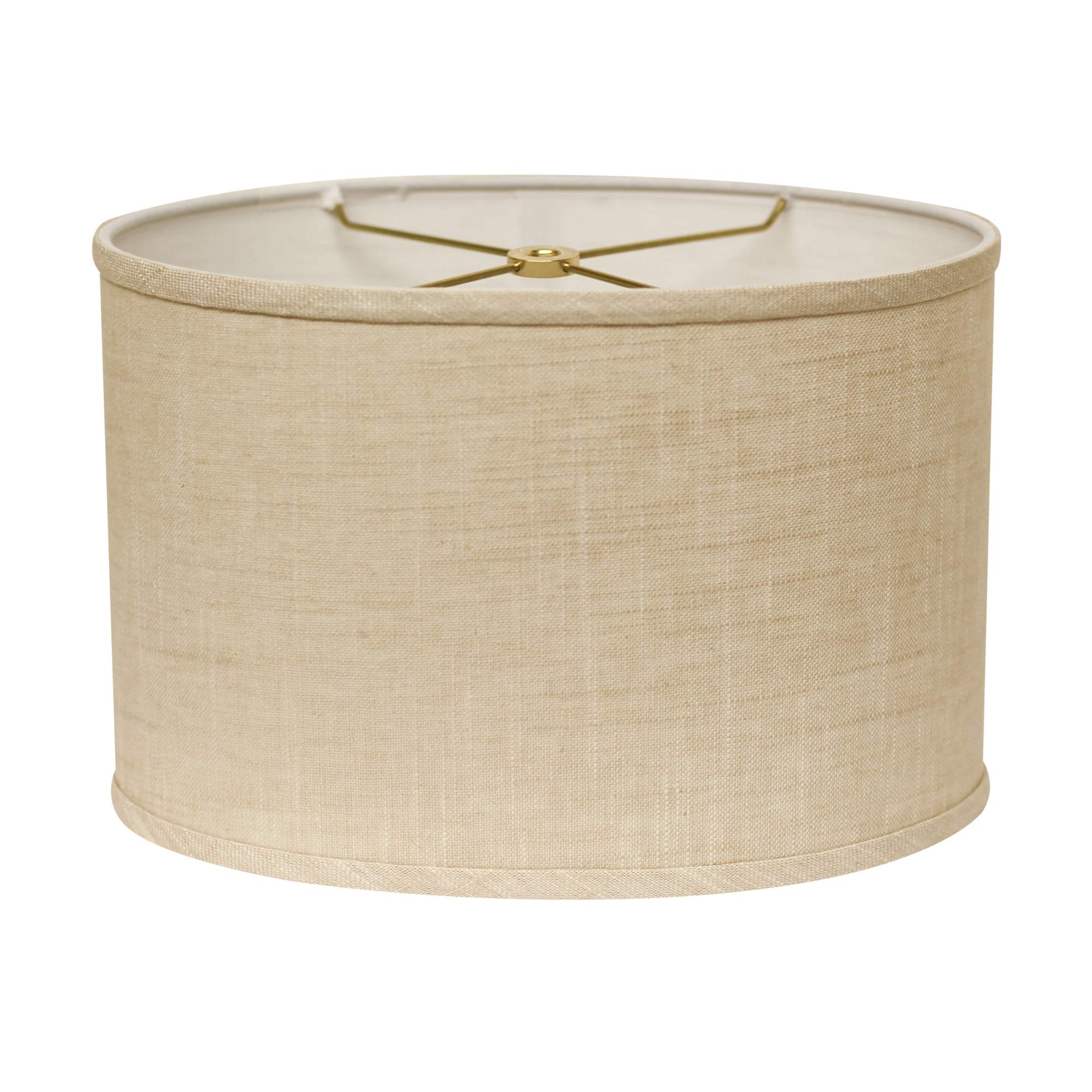 Vintage Slant Retro Oval Hardback Lampshade with Washer Fitter - Stonewash Fabric for Table Lamps & Floor Lamps - Perfect for Living Room, Bedroom, or Office Decor