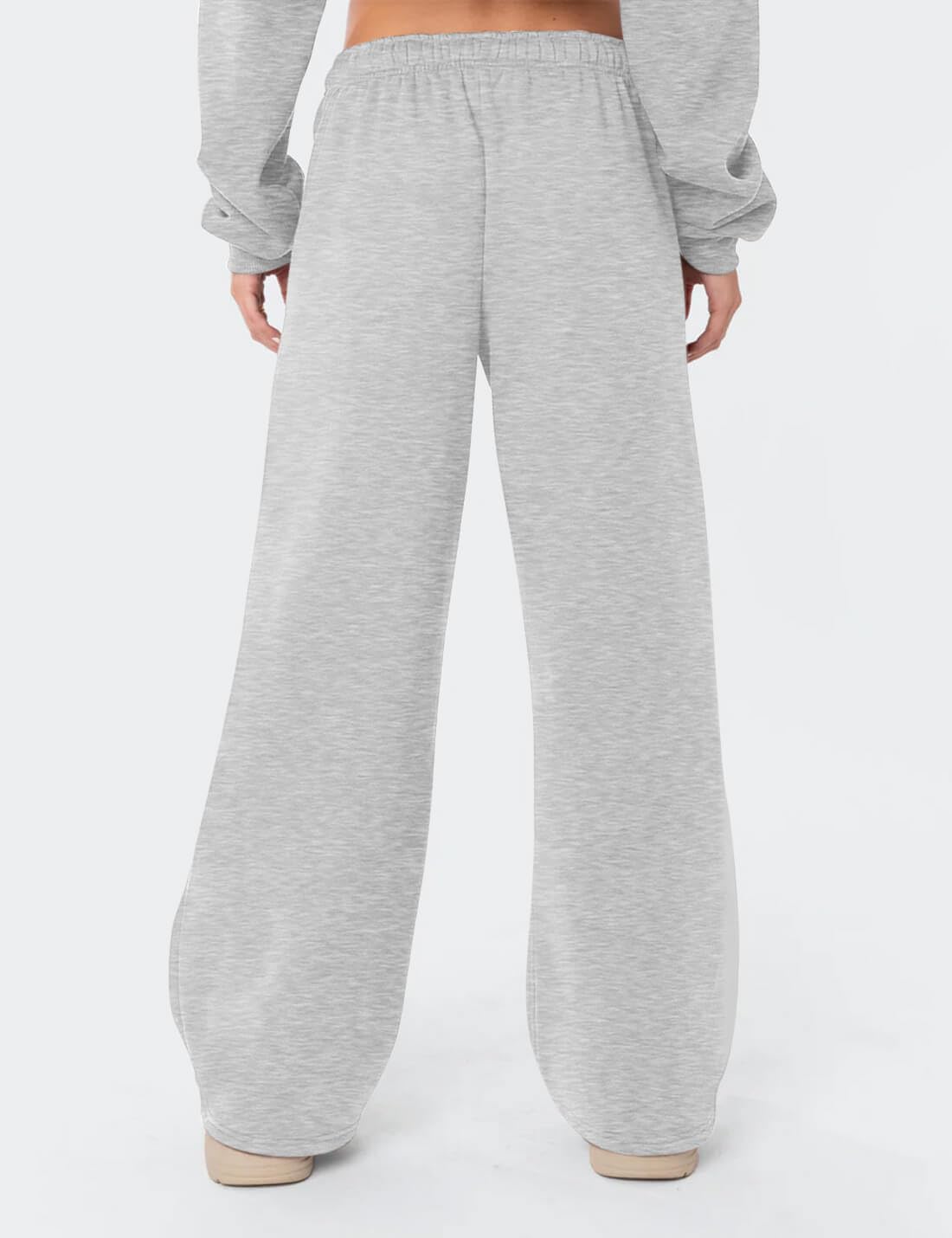 HeSaYep Women's Fleece Lined Sweatpants - Wide Leg Thermal Winter Warm Baggy Joggers with Pockets for Women - Cozy Lounge Pants for Home, Workout & Outdoor Activities