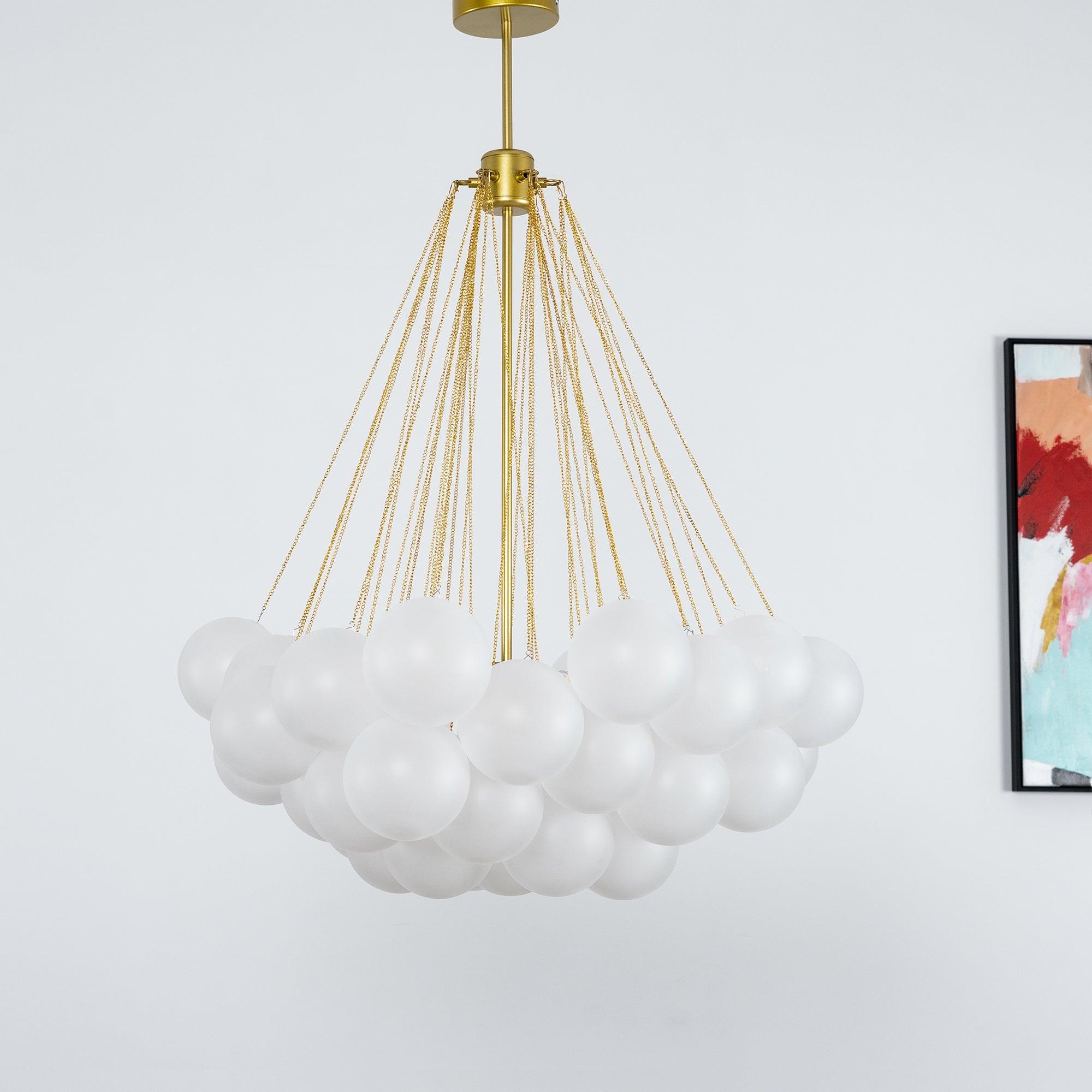 Elegant Bubble Chandelier - Modern Crystal Ceiling Light Fixture for Dining Room, Bedroom & Living Room Decor | Perfect for Home, Wedding & Event Lighting