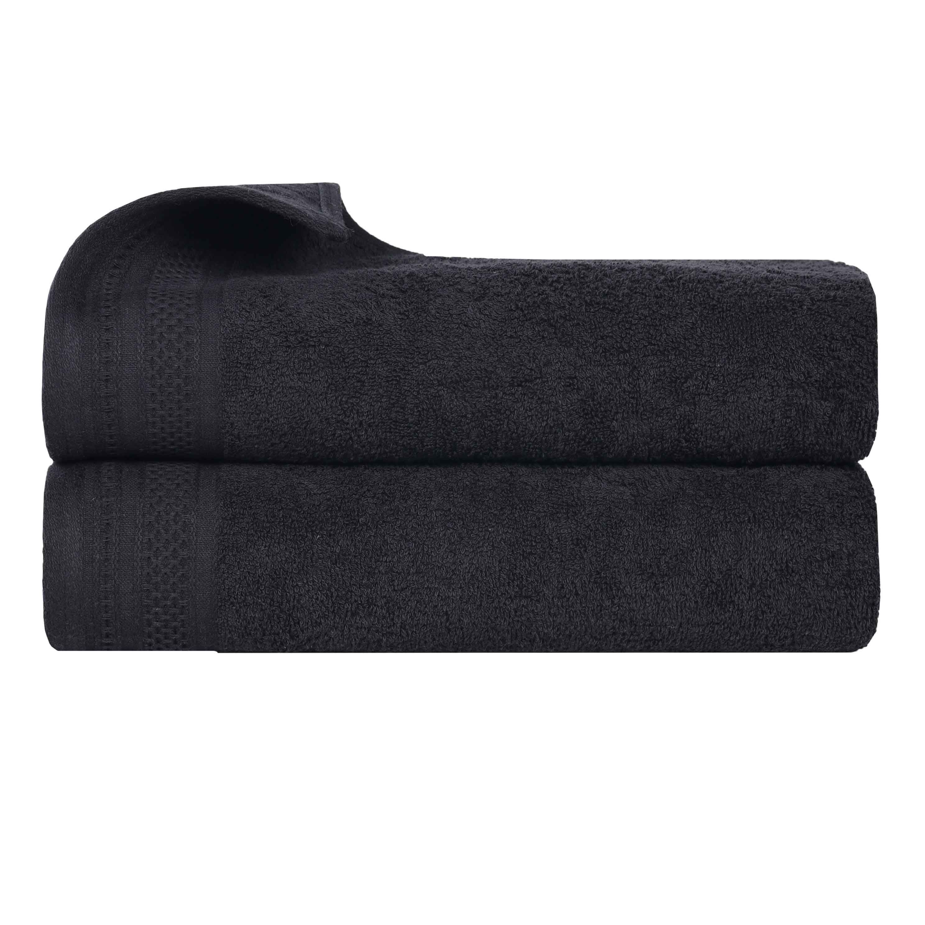 Premium Honeycomb Waffle Weave Cotton Bath Towels Set of 2 - Ultra Soft & Absorbent Luxury Bath Sheets for Spa, Hotel & Home Use