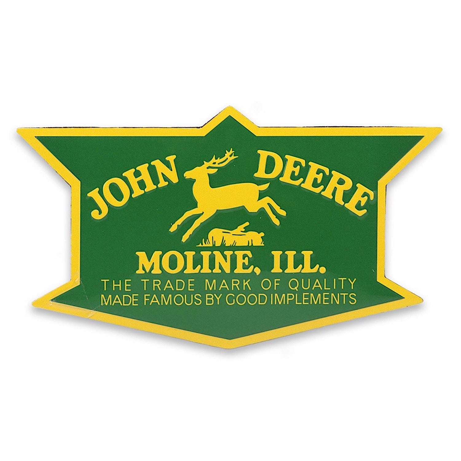 Vintage John Deere Tractor Emblem Metal Magnet - Large 3.5