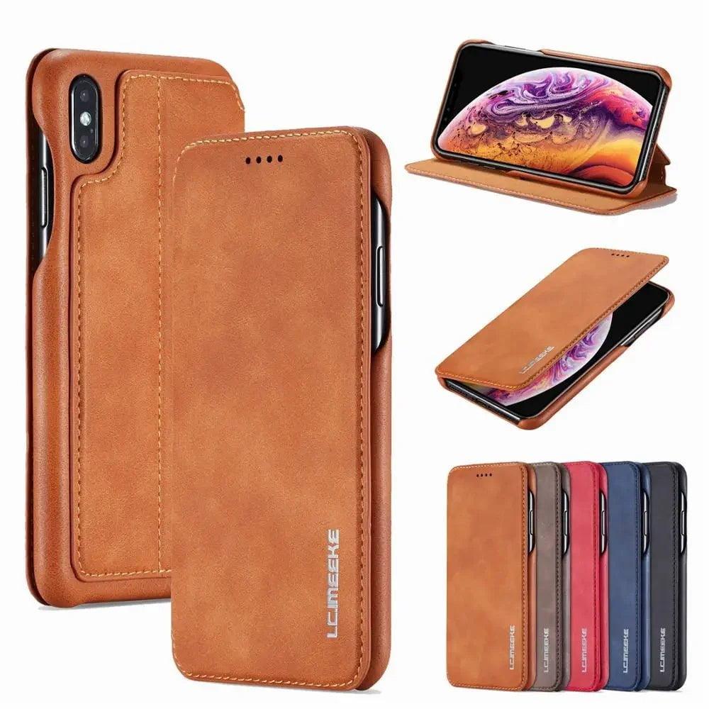 Samsung Galaxy S24 Plus Leather Stand Cover Case - Premium Protection & Kickstand for Hands-Free Viewing - Perfect for Work, Travel, and Entertainment