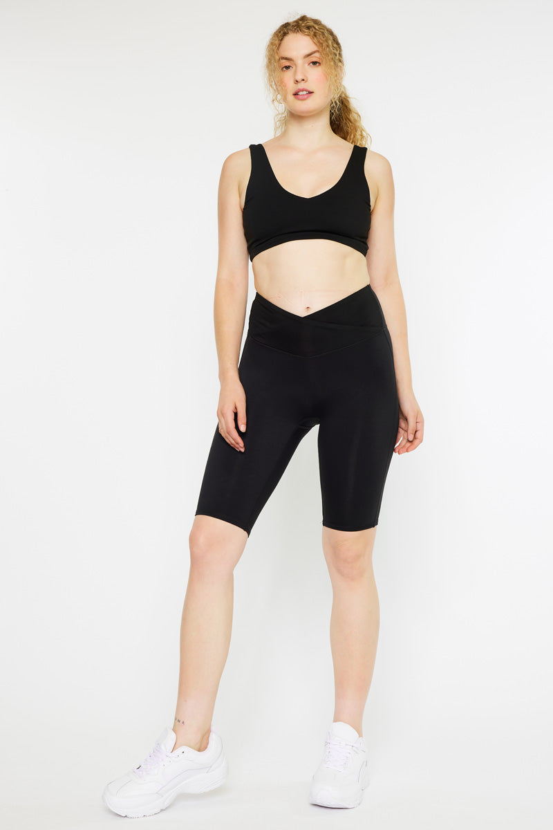 Neptune Mid Rise Active Shorts for Women - High Waist Yoga Running Workout Shorts with Pockets - Perfect for Gym, Jogging, and Lounge Wear