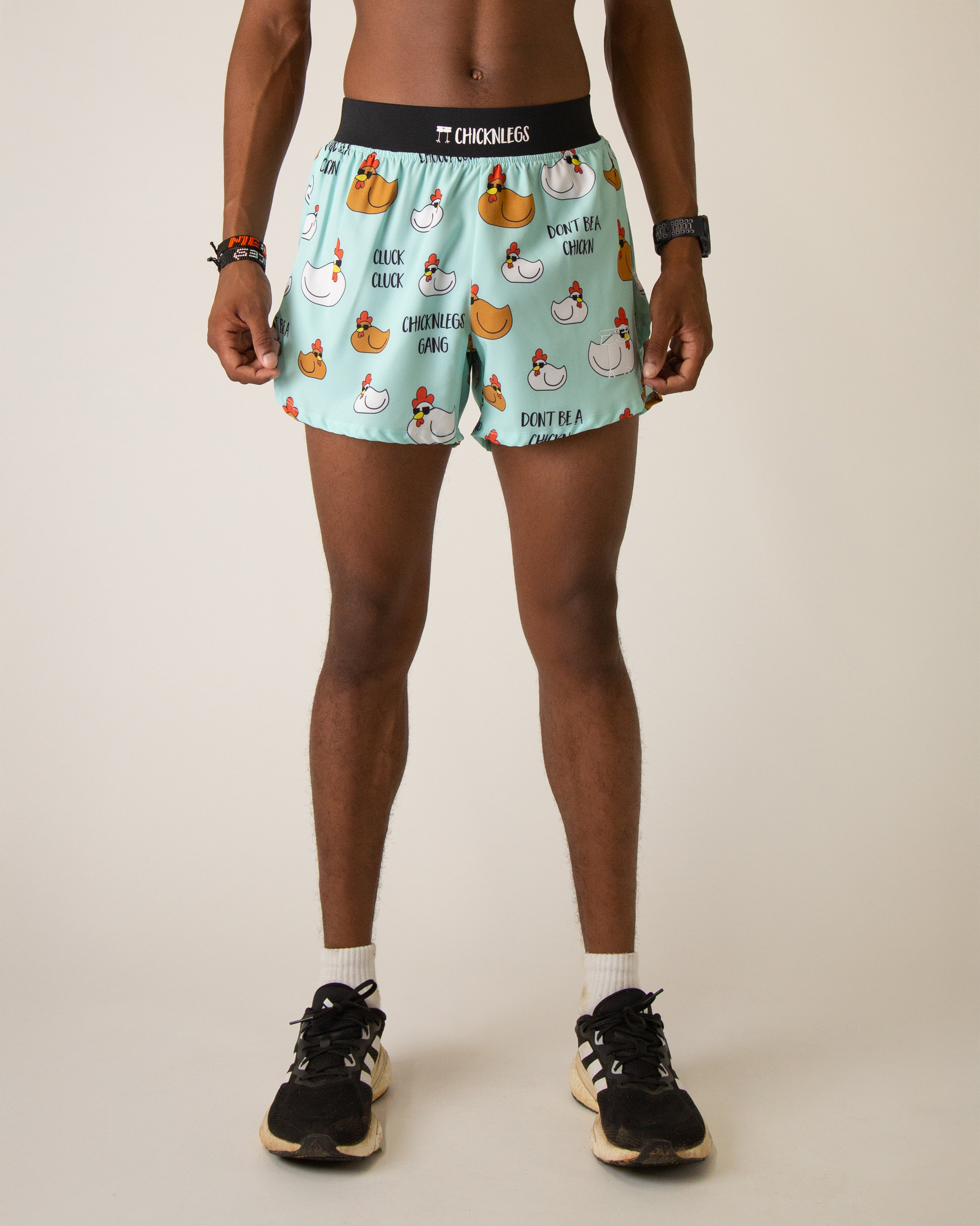 Men's Swaggy Chickns 4 Half Split Shorts - Breathable Athletic Running Shorts for Gym & Workout | Perfect for Basketball, Jogging & Casual Wear