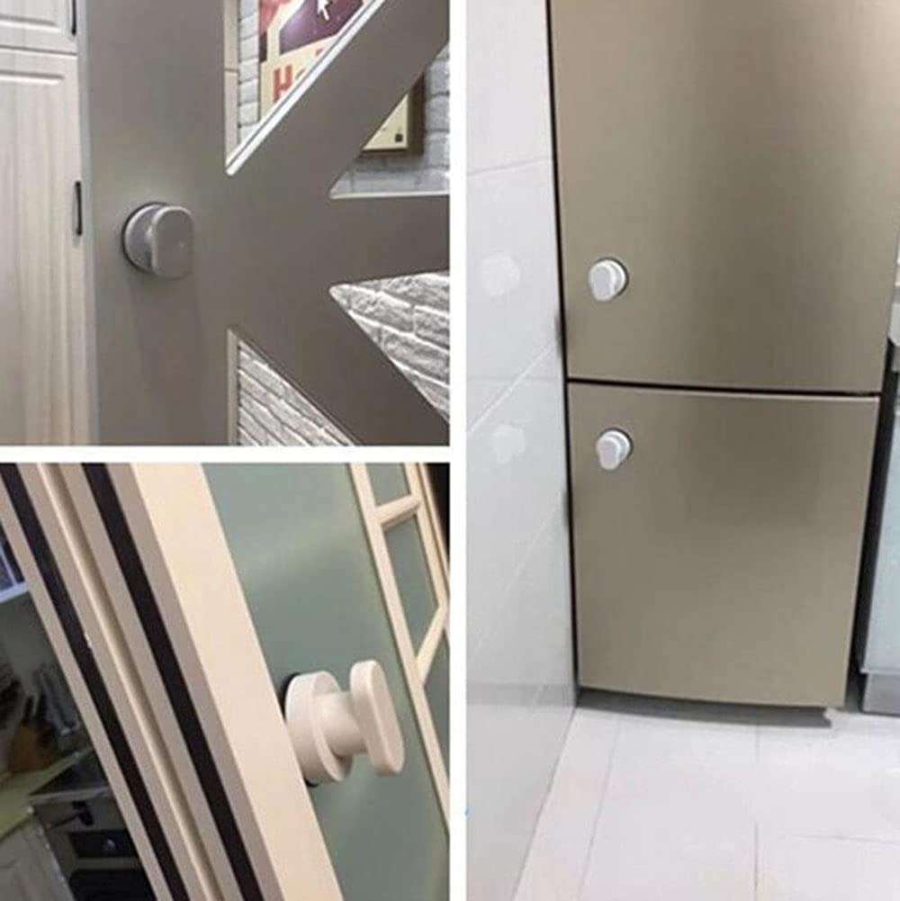 KAFENDA Strong Suction Cup Glass Mirror Door Handle - Refrigerator, Bathroom, Kitchen Cabinet & Drawer Pull - Non-Slip Shower Bathtub Safety Rail - White (Perfect for Elderly & Disabled Accessibility)