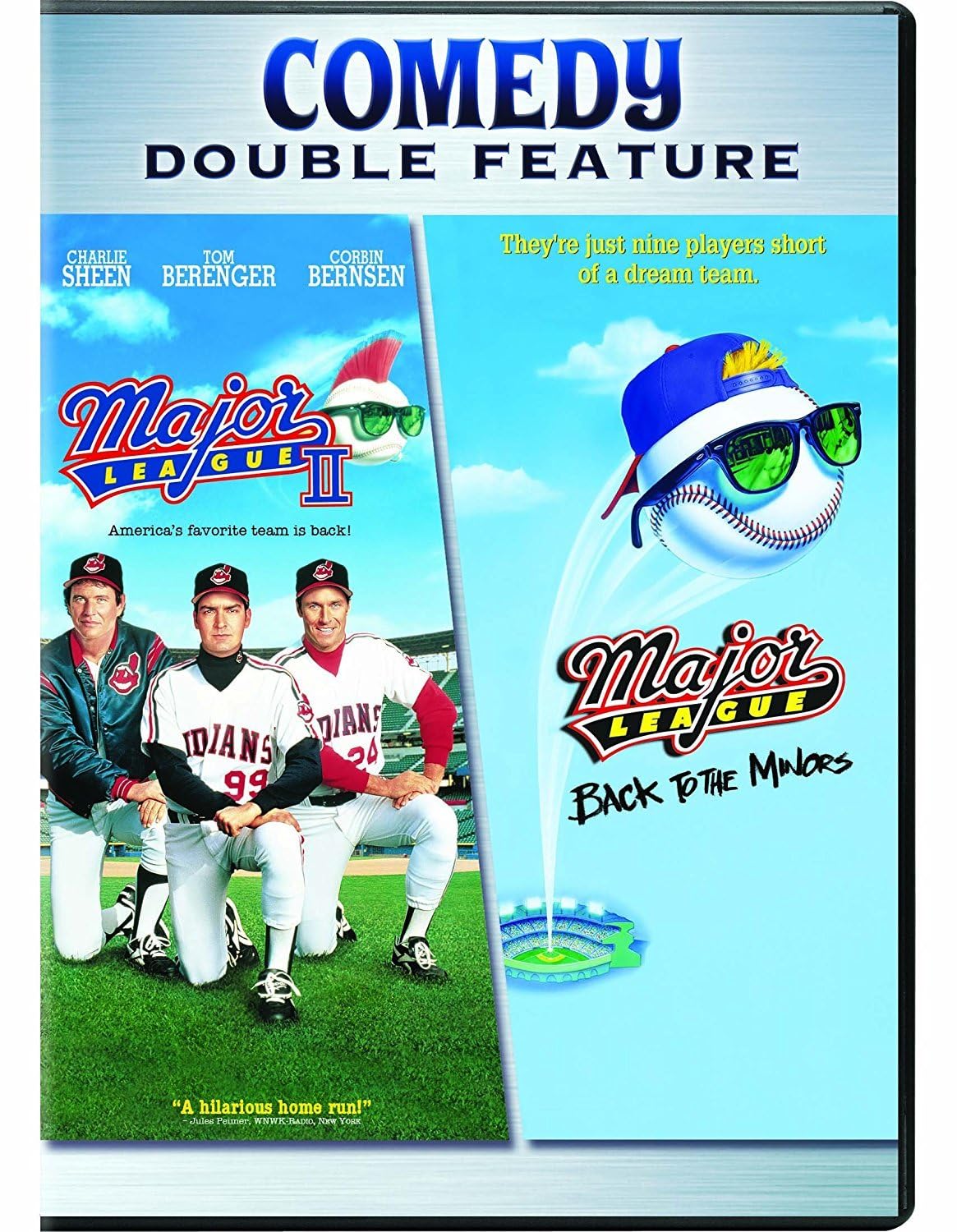 Major League II & Major League: Back to the Minors DVD Set - Classic Baseball Comedy Movies Collection - Perfect for Movie Nights and Sports Fans