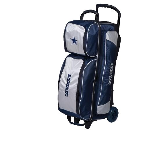 NFL Dallas Cowboys Triple Roller Bowling Bag - Official Licensed Team Sports Equipment for Bowling Enthusiasts | Perfect for League Games, Tournaments & Practice Sessions