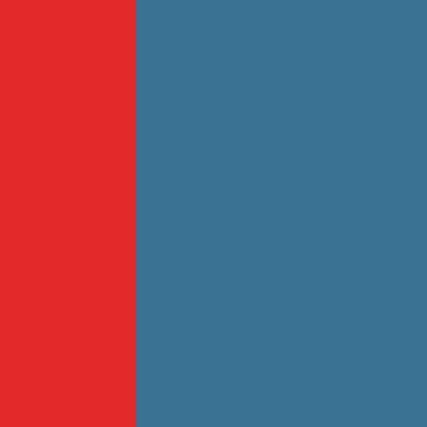 Blue with Red Trim