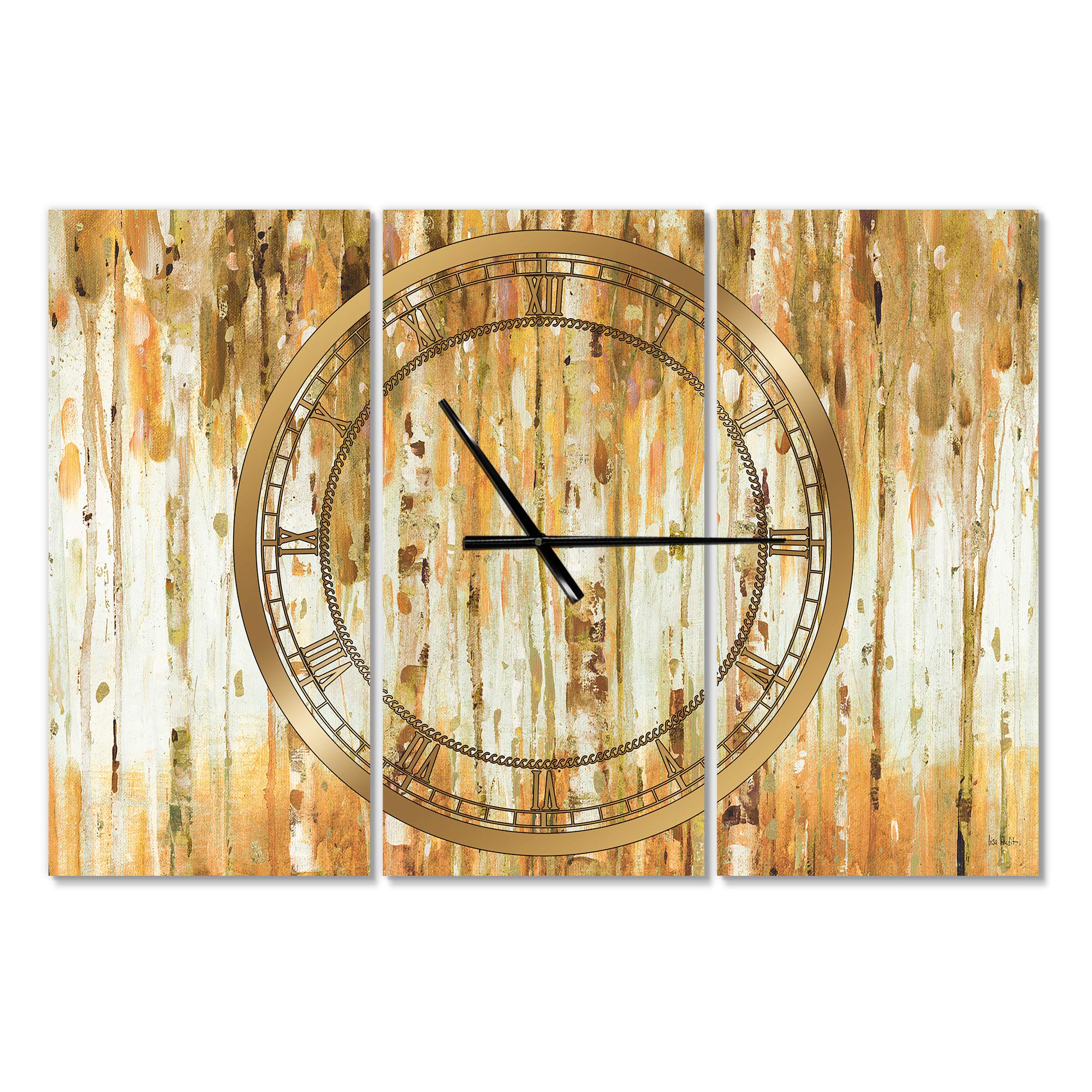 Designart 4 Truths of Life Round Metal Wall Clock - Vintage Cottage Style Home Decor for Living Room, Bedroom & Office | Perfect Wall Art Gift for Housewarming & Interior Design