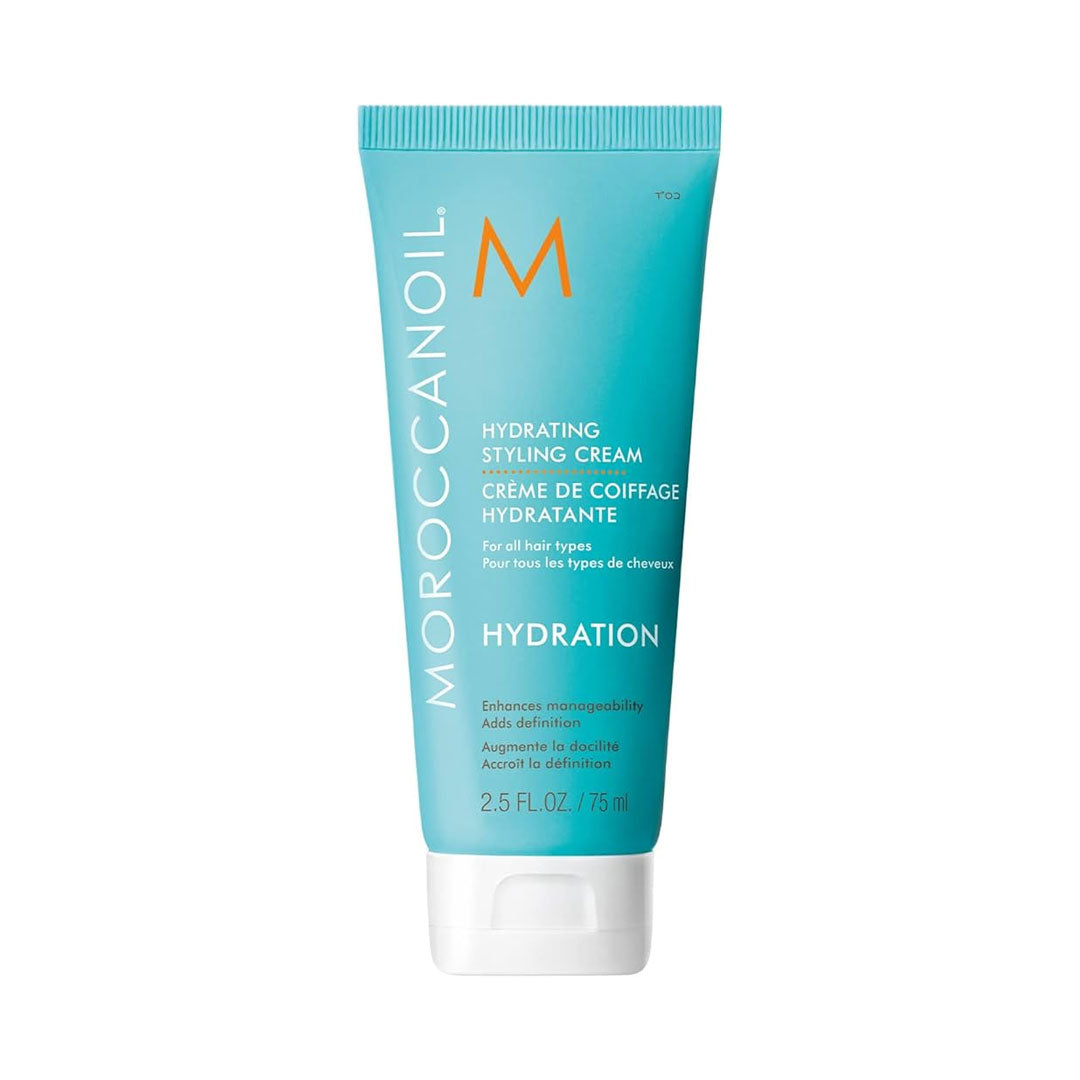 Moroccanoil Hydrating Styling Cream 75ml - Argan Oil Hair Treatment for Frizz Control & Shine - Perfect for Dry, Damaged Hair - Salon Quality Styling Cream for Smooth, Manageable Hair at Home