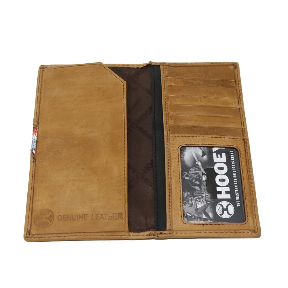 HOOEY Genuine Leather Men's Western Rodeo Wallet - Hands-Up Sunset Serape Design for Cowboy Style & Everyday Carry | Perfect Gift for Ranchers, Riders & Country Lovers