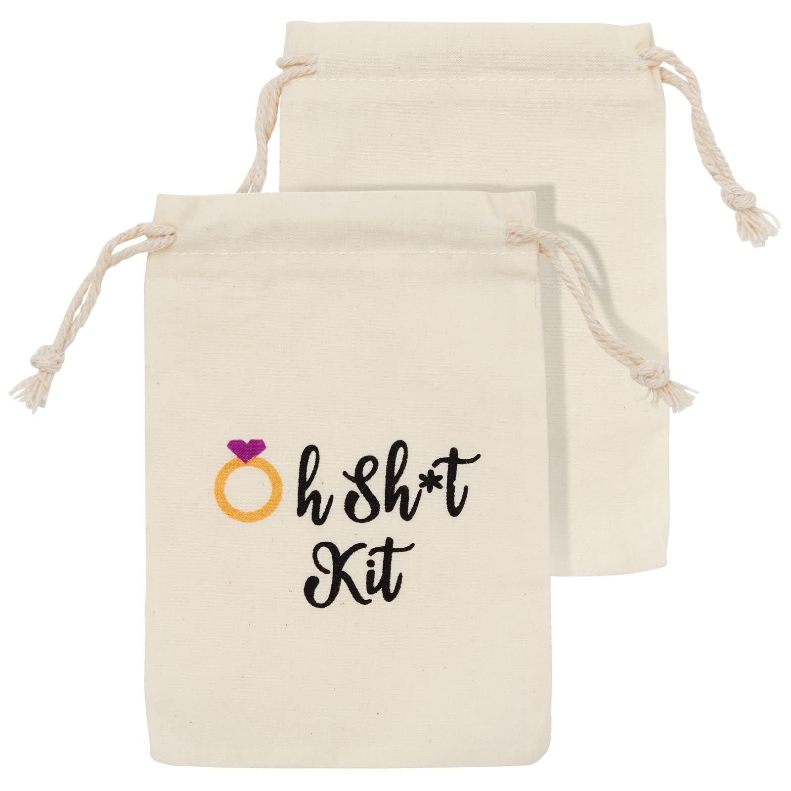 20 Pack Cotton Drawstring Hangover Kit Bags - 4x6 Inch Party Favors for Bachelorette, Wedding, Bachelor Party & Bridal Shower - Perfect for Hangover Recovery & Gift Giving