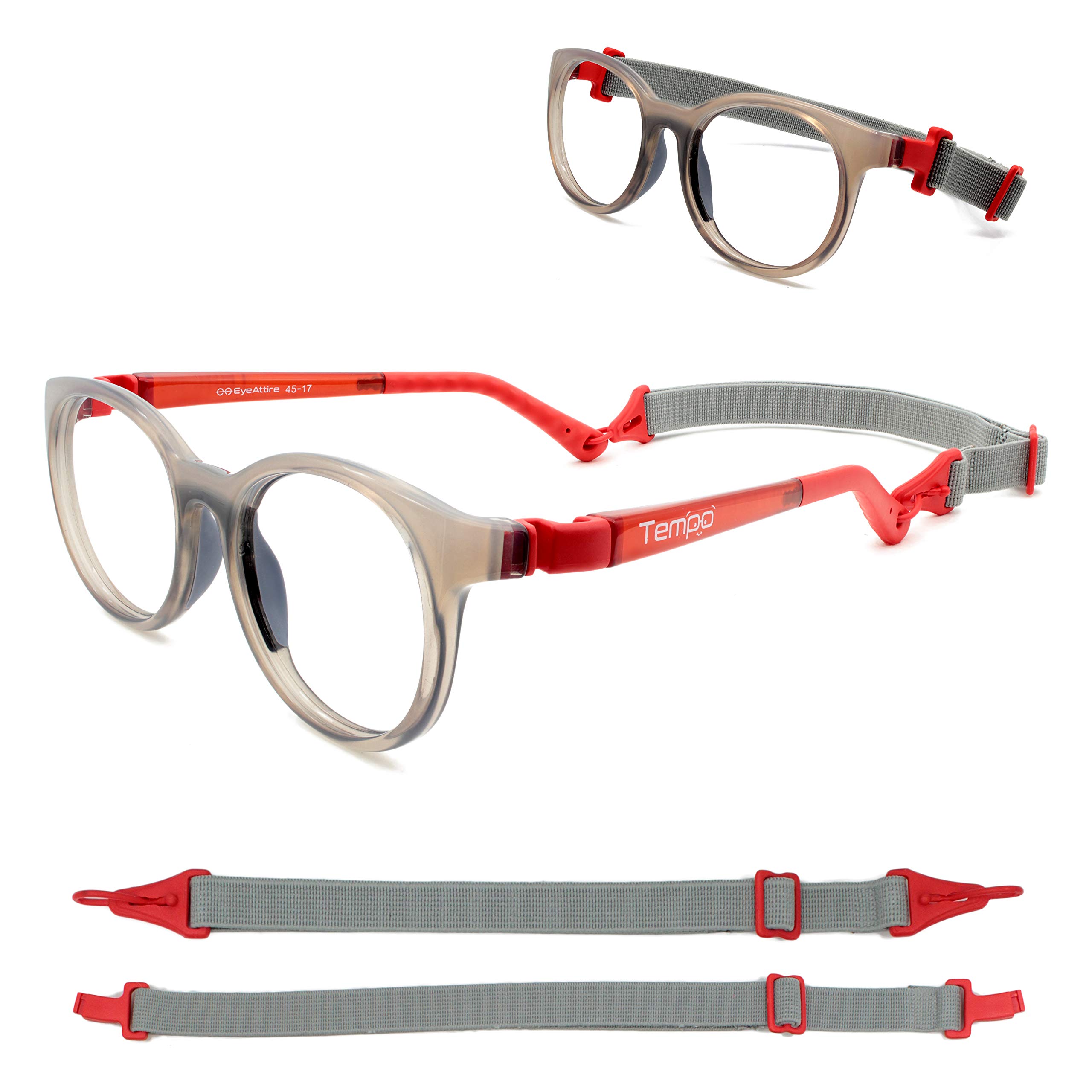 Tempo Unbreakable Kids Glasses - Flexible & Durable Children's Eyewear for Boys & Girls - Fashionable & Safe Frame for School, Sports & Daily Activities - Model 3011