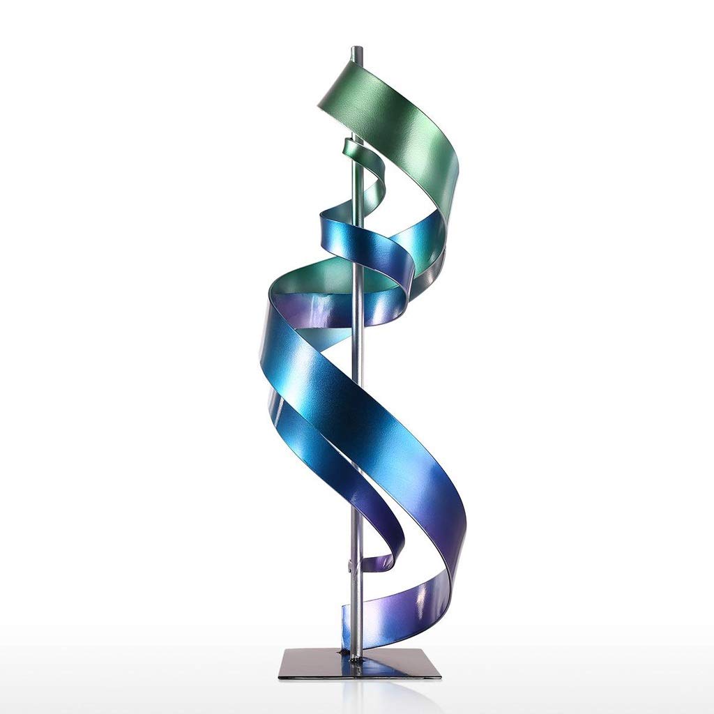 GTKINGD Abstract Iron Sculpture - Modern Metal Art Decor for Home, Office, Table & Desk - Contemporary Handcrafted Ornament | Perfect for Living Room, Study & Workspace Decor