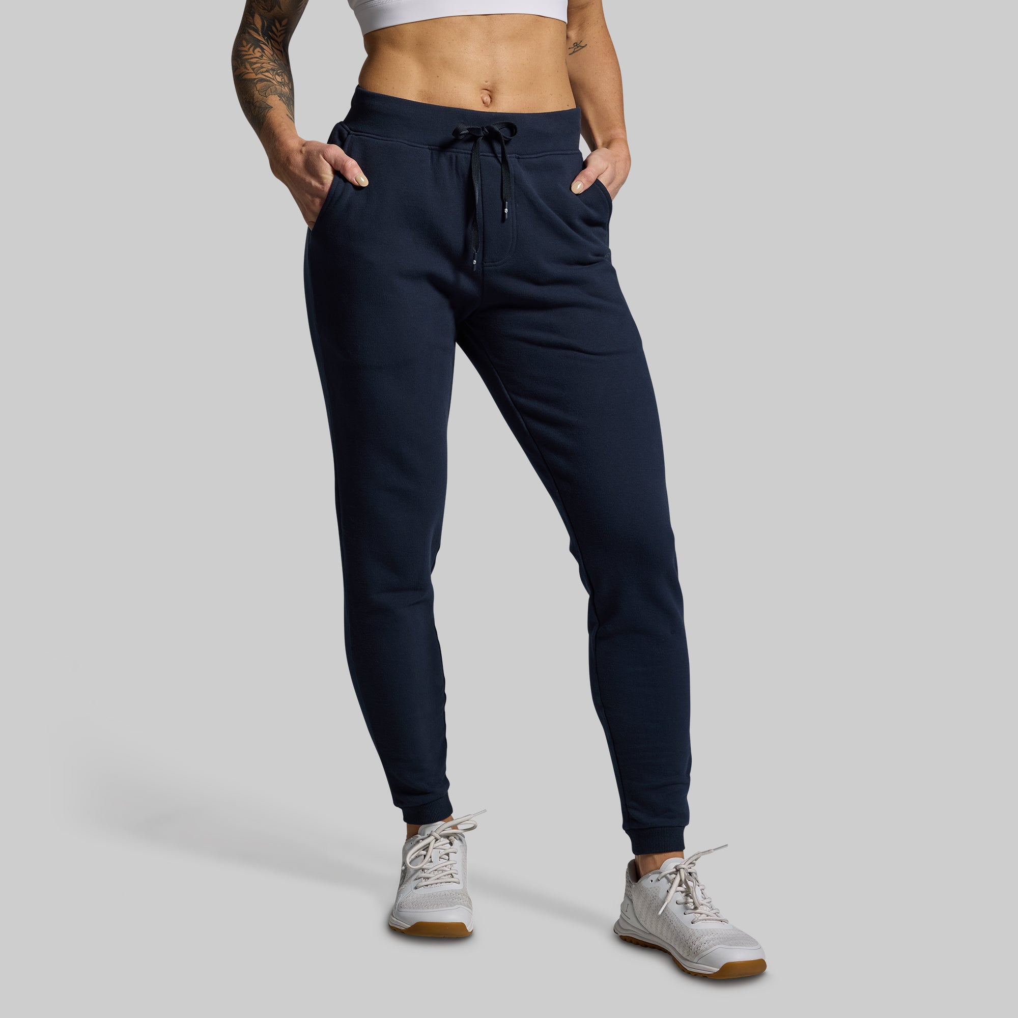 Women's Comfortable Unmatched Jogger Set - BP Navy Blue | Soft Lounge & Workout Outfit for Yoga, Running & Casual Wear