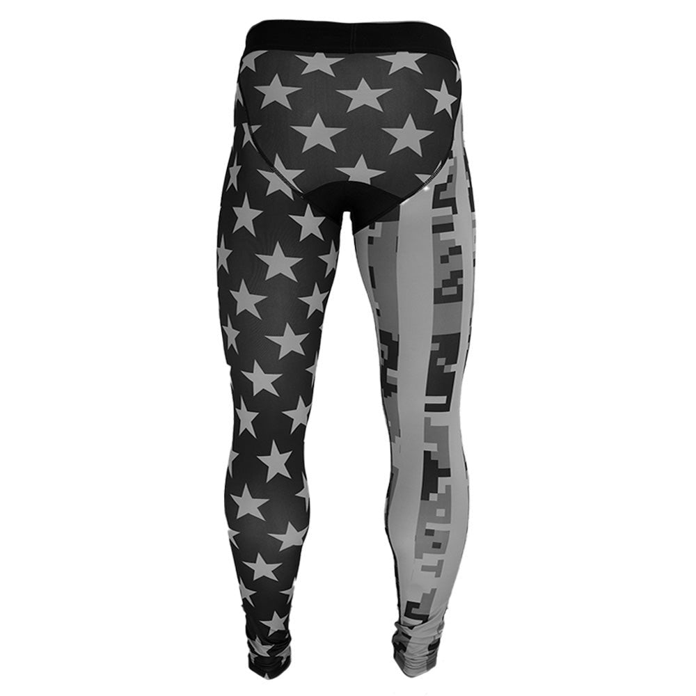 USA Flag 2.0 Compression Tights for Men & Women - High Performance Workout Leggings for Running, Gym, Yoga & Sports