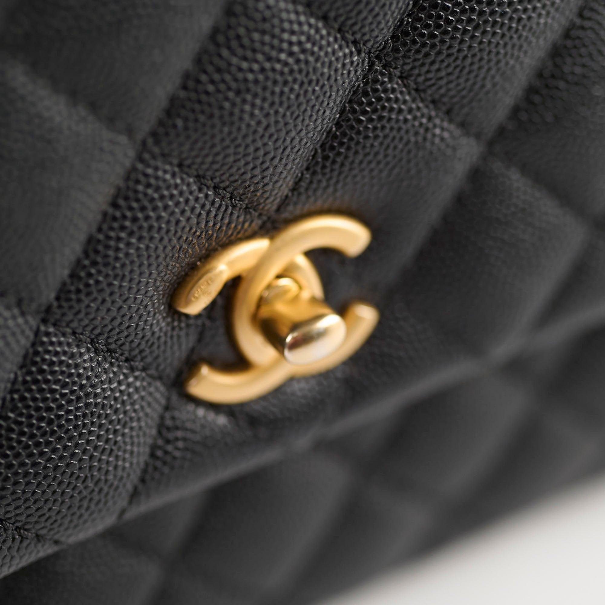 Chanel Small Coco Handle Bag in Black Caviar Leather - Perfect for Evening Events & Luxury Fashion Accessories