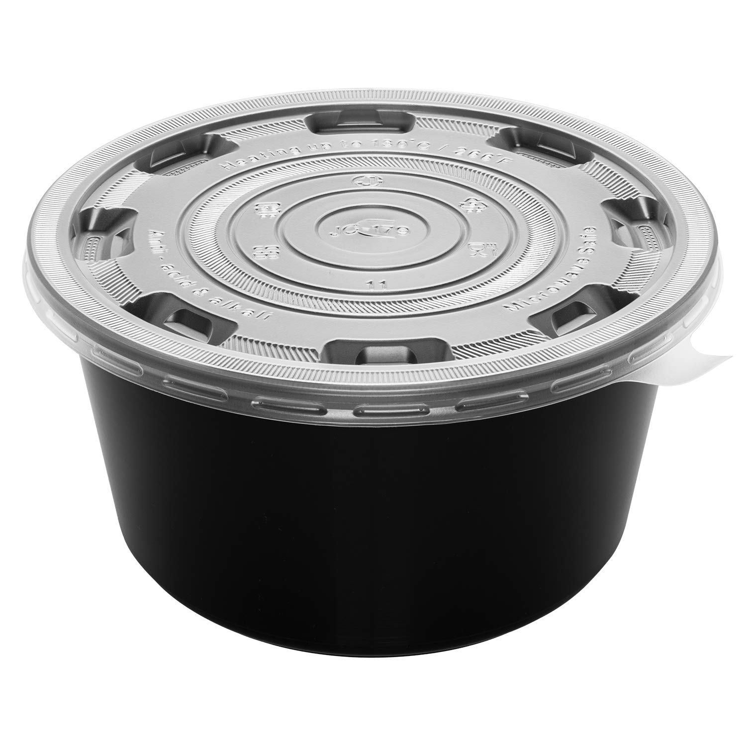 48oz Black PP Injection Molding Bowl - 300 Pack | Durable Food Storage Containers for Restaurants, Catering & Bulk Food Prep