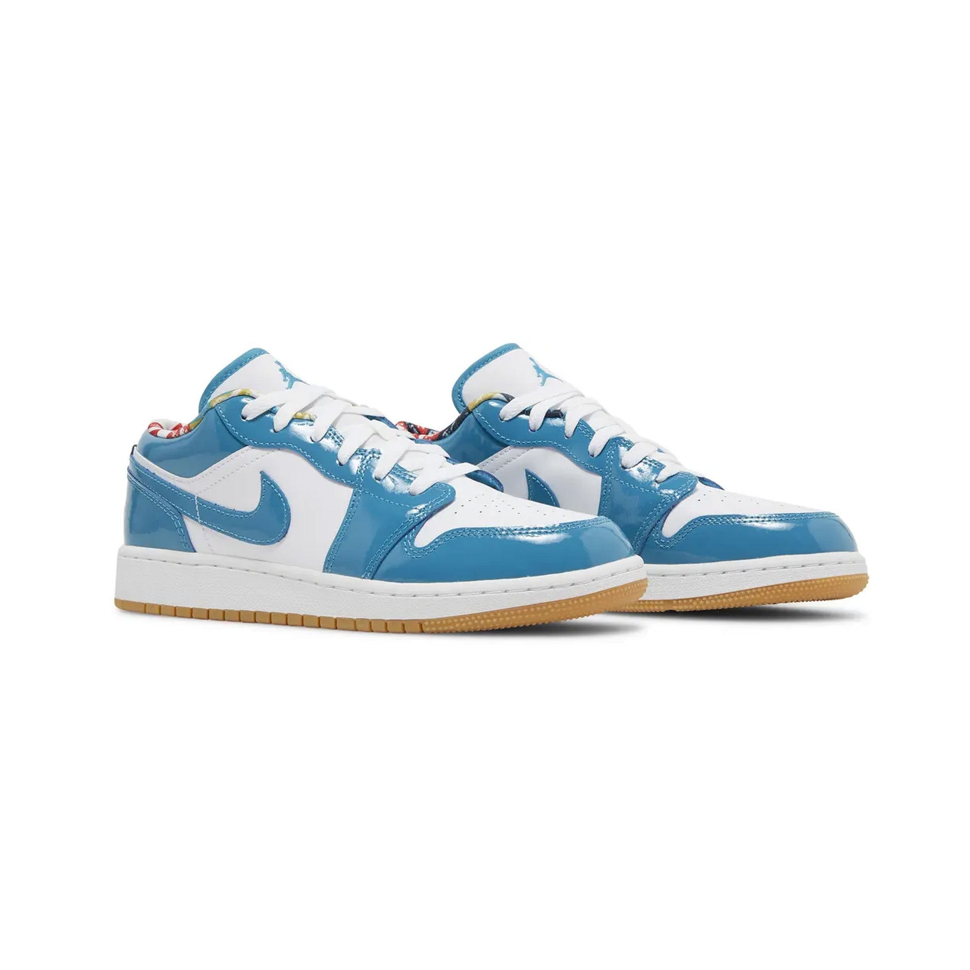 Air Jordan 1 Low 'Barcelona' GS Sneakers - Women's Basketball Shoes for Casual Wear & Street Style Fashion - Perfect for School, Gym, and Everyday Outfits