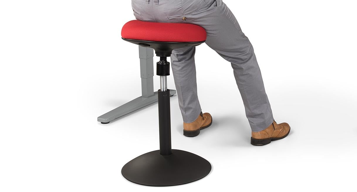 Uplift Red Donut Stool - Compact Seating for Home & Office