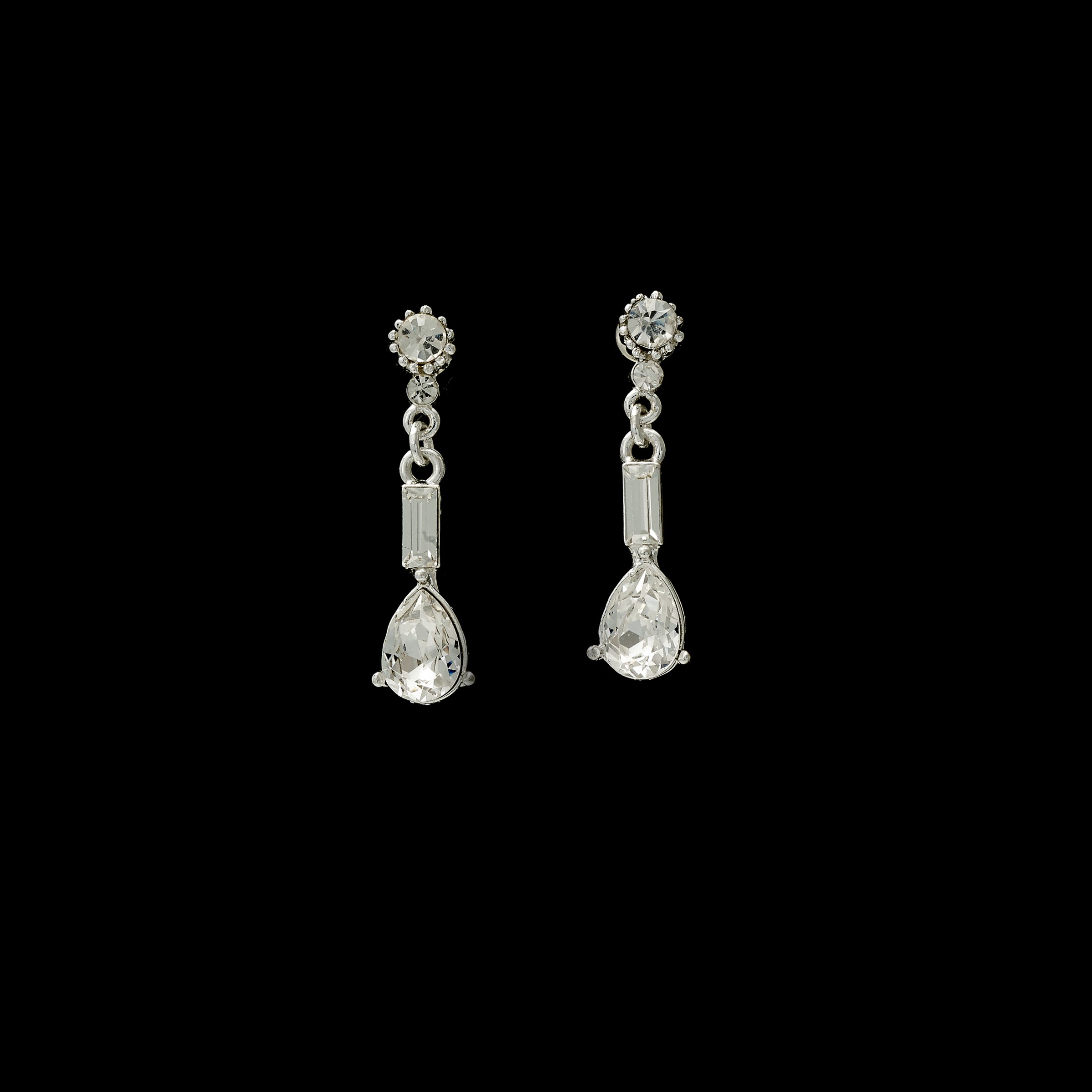 Sparkling Rhinestone Stud Earrings for Women - Elegant Crystal Dangle Earrings for Parties, Weddings & Special Occasions