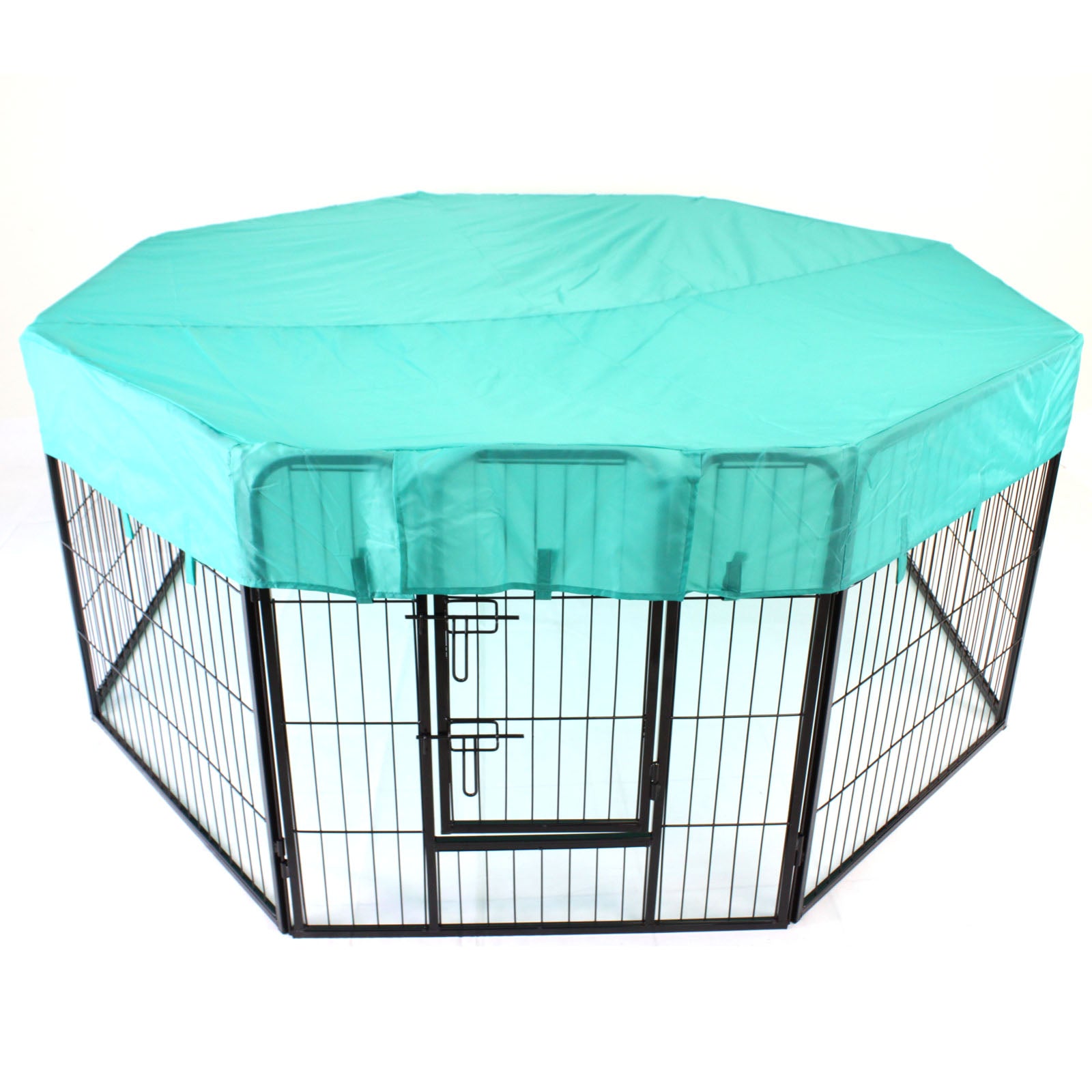 8 Panel Medium Pet Playpen - Exercise Cage & Fence for Puppy, Dog, Rabbit, Pig - Indoor/Outdoor Play Area for Small Animals