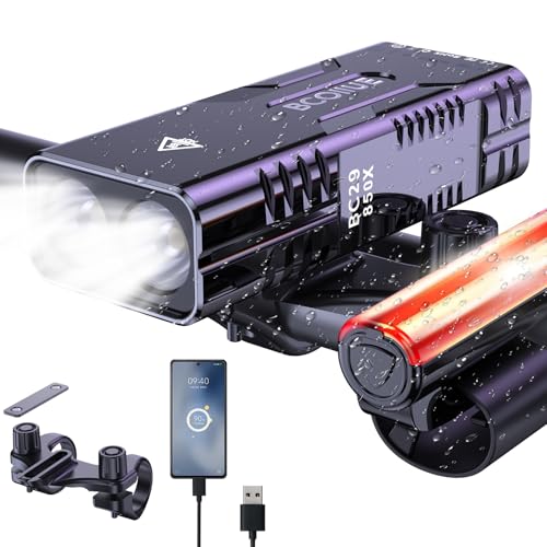 10000 mAh bike light set