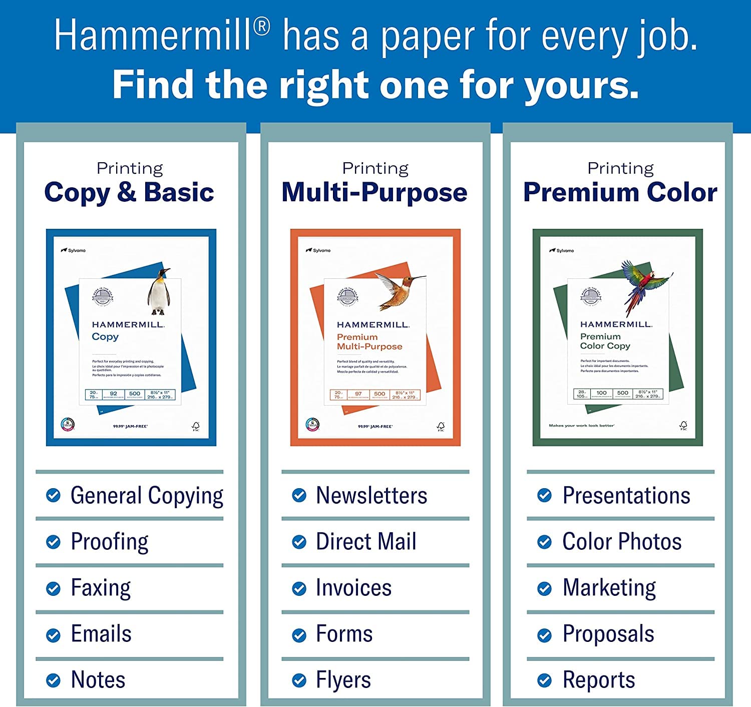 Hammermill 20 lb Pink Colored Printer Paper, 3 Hole Punched - 1 Ream (500 Sheets) - Pastel Paper for School, Office & Craft Projects - Made in USA - 102962R