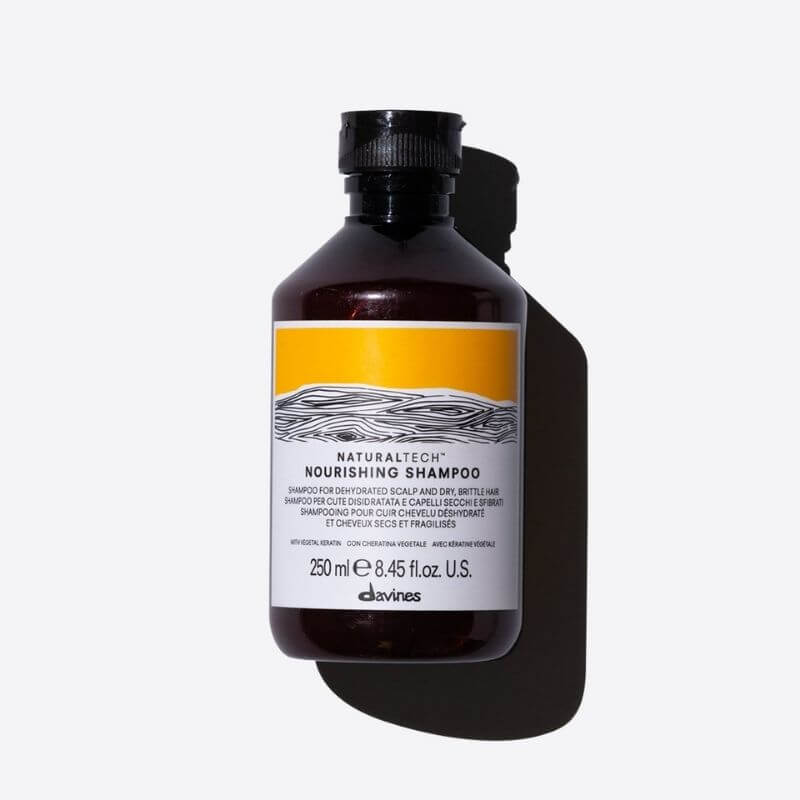 Davines Nourishing Shampoo for Dry Damaged Hair - Sulfate Free Moisturizing Shampoo with Natural Oils - Perfect for Color Treated & Frizzy Hair Care Routine at Home or Salon