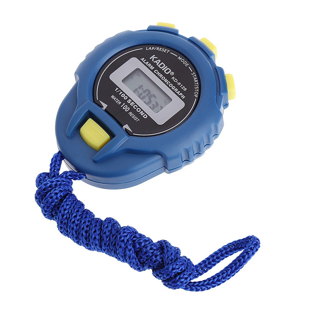 Youngy Digital LCD Sports Stopwatch - Waterproof Chronograph Timer with Wrist Strap for Running, Swimming, and Track & Field Training