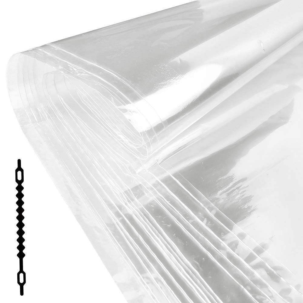ECOOPTS Oven Cooking Bags - 15 Pack (13.8 x 17 Inch) Transparent Roasting Bags for Chicken, Meat, Ham, Seafood & Vegetables | Perfect for Baking, Grilling & Meal Prep | BPA-Free & Reusable