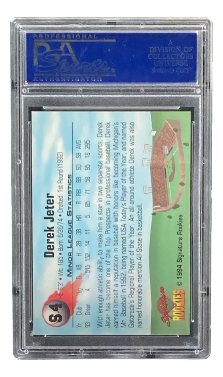 Derek Jeter 1994 NY Yankees Rookie Card #S4 - PSA Mint 9 Graded Signature Rookies | Baseball Collectibles & Sports Memorabilia for Fans and Investors