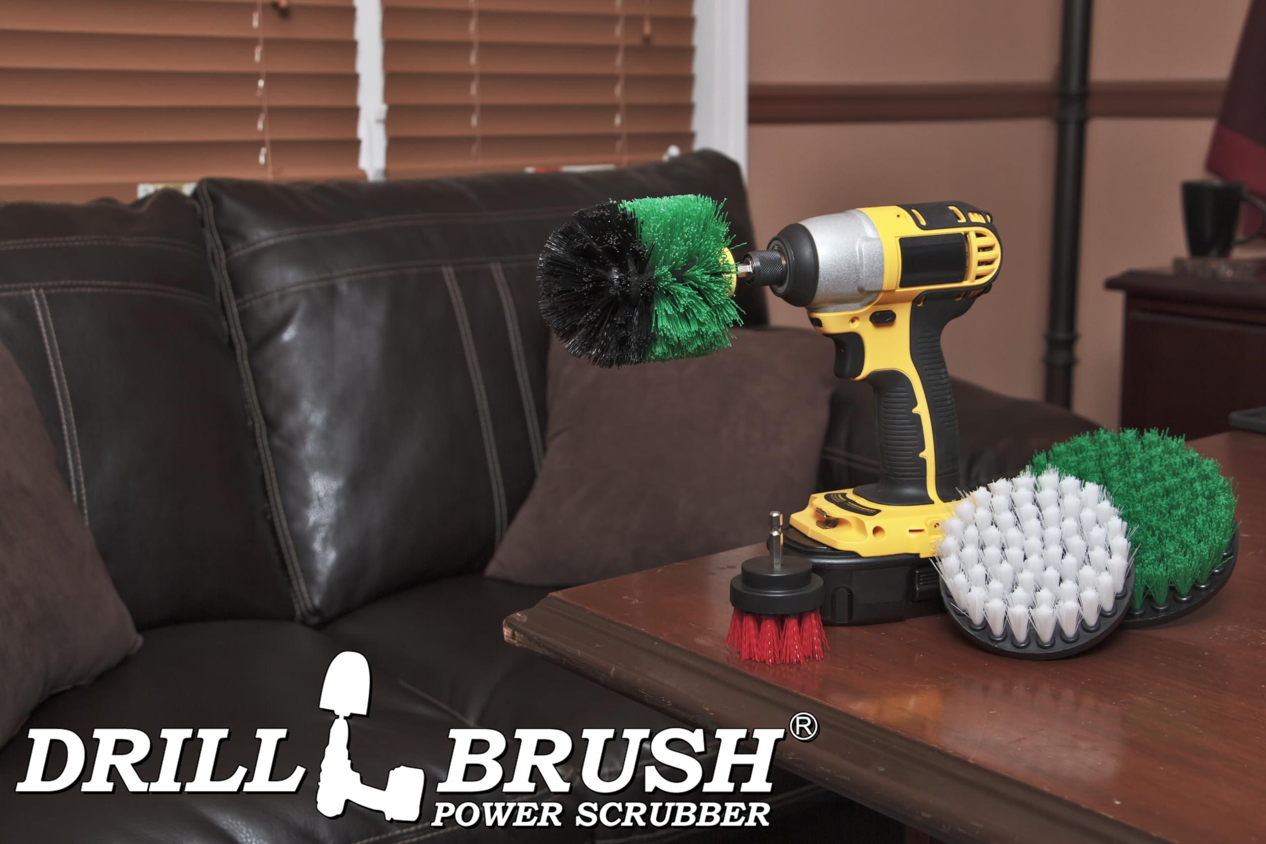 Best Drill Brush Cleaning Kit for Kitchen, Oven, Stove & Cast Iron Skillet - Heavy Duty Scrub Brush for Bathroom, Shower & Grout Cleaning - Multi-Surface Spin Brush for Bird Bath & Garden Statues - Perfect for Deep Cleaning and Stain Removal