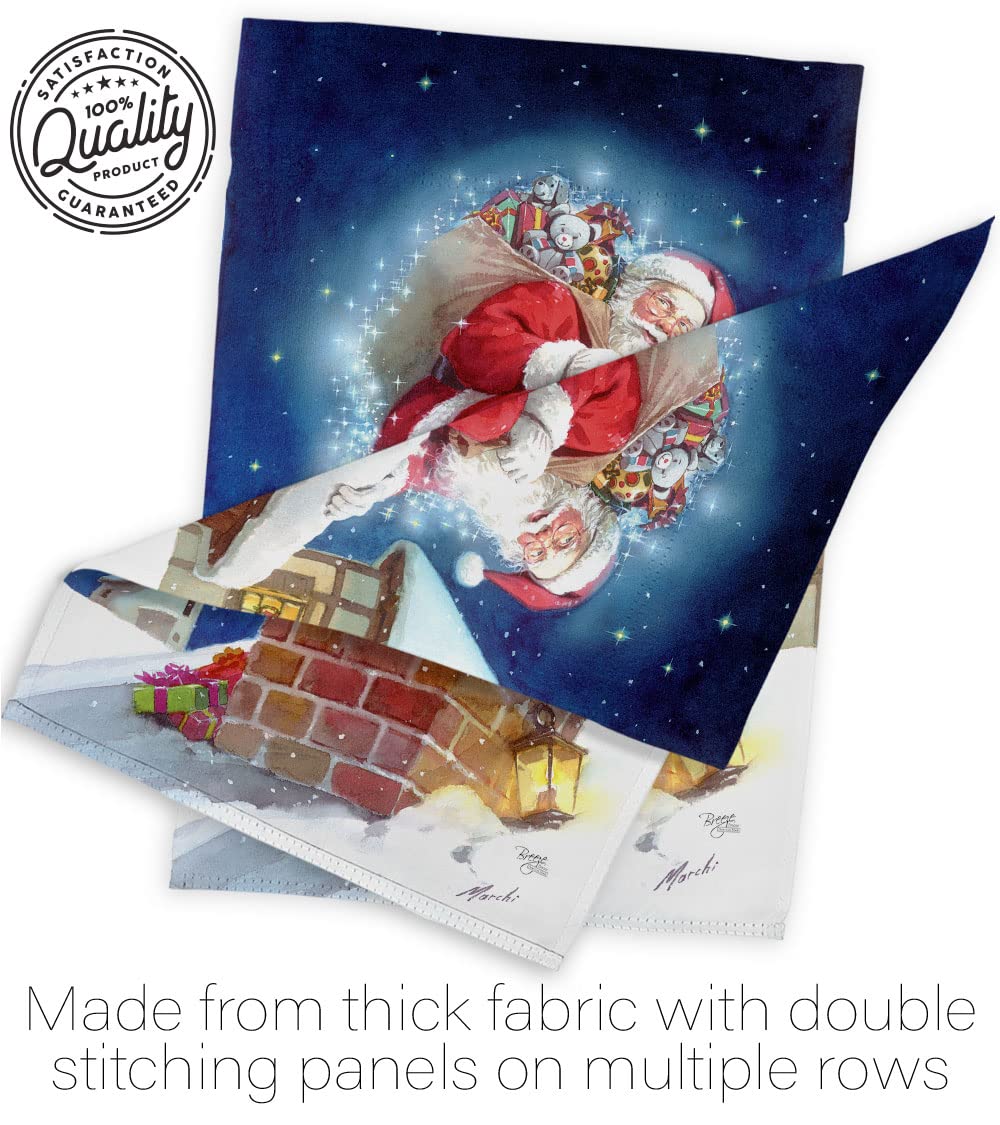 Christmas Chimney Santa Flags Set - 28x40