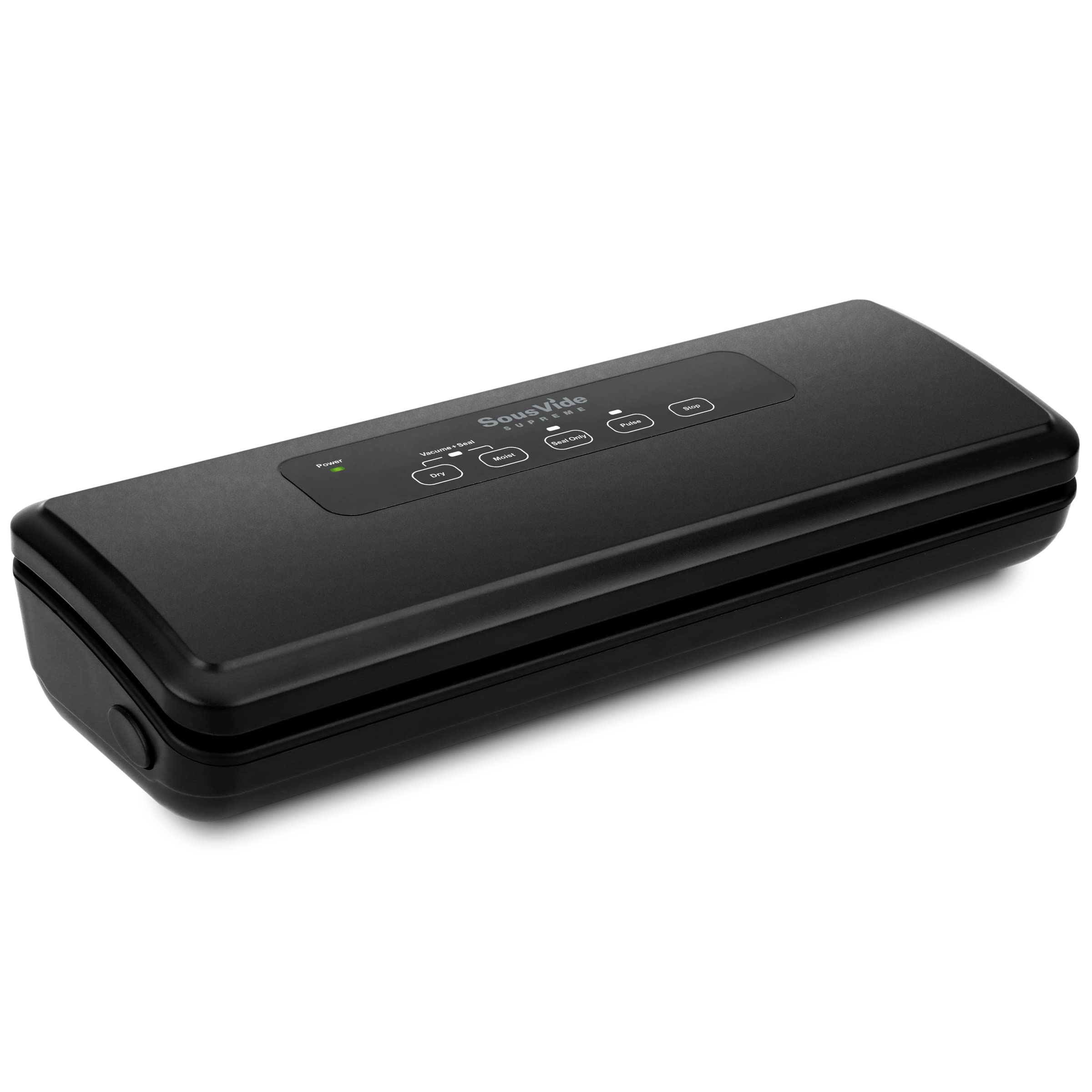 Sous Vide Supreme VS007 Vacuum Sealer Machine - Professional Food Preserver for Dry & Moist Foods - Seal Only Function & Custom Bag Sizing - Perfect for Sous Vide Cooking, Meal Prep & Food Storage (Bags Not Included) - Ideal for Home Kitchens, Restaurants & Camping Trips