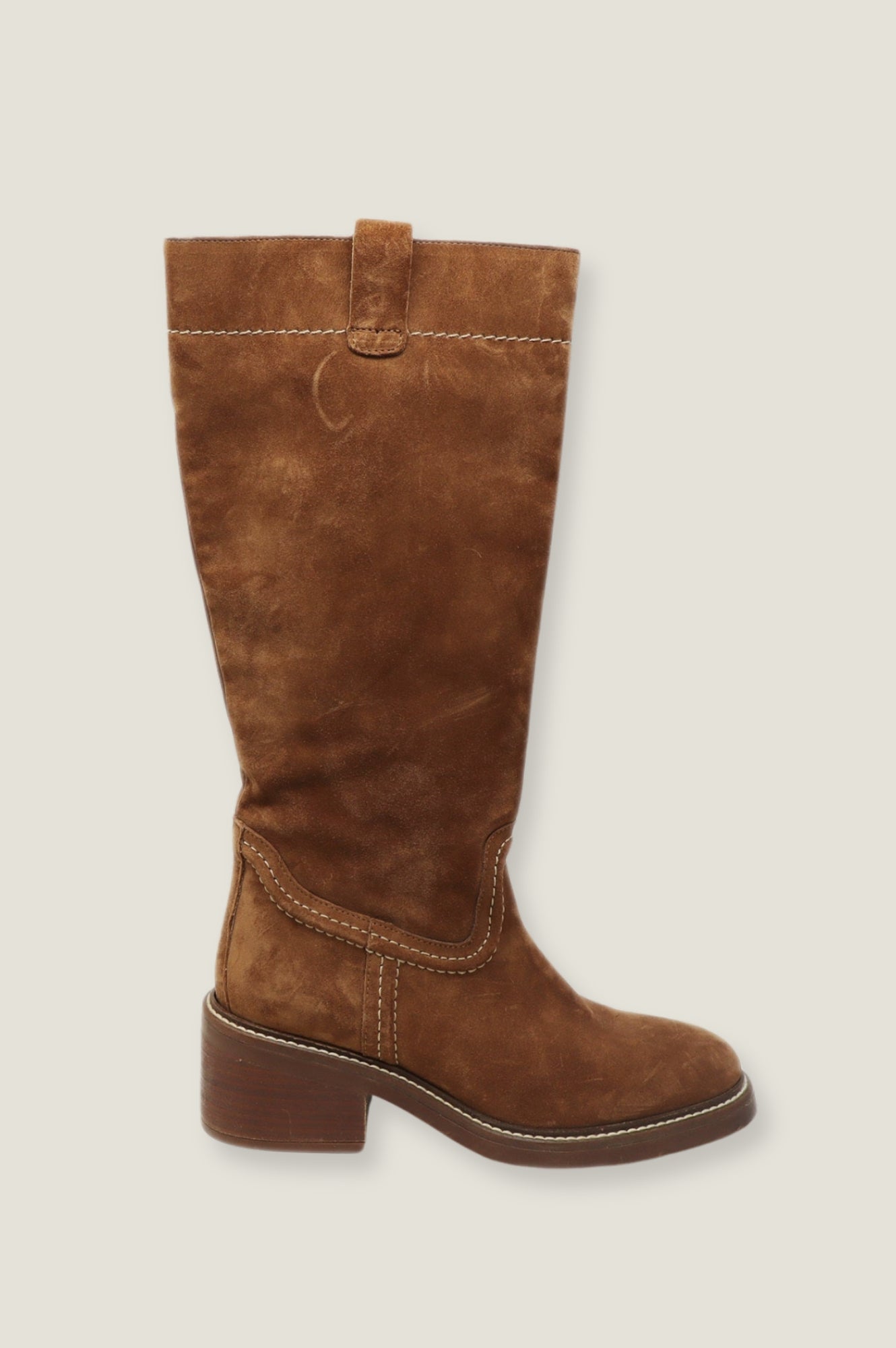 ALPE Trento Knee High Suede Boots for Women - Comfortable Tan Winter Boots with Soft Lining | Perfect for Cold Weather, Snow, and Outdoor Activities