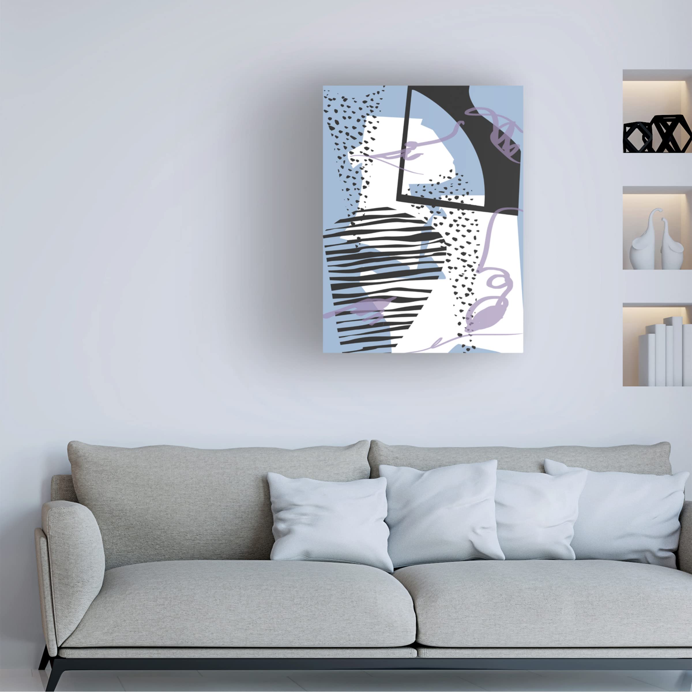 Melissa Wang 'Sounds of the Ocean I' Canvas Wall Art - Handmade Coastal Beach Painting for Living Room & Bedroom Decor