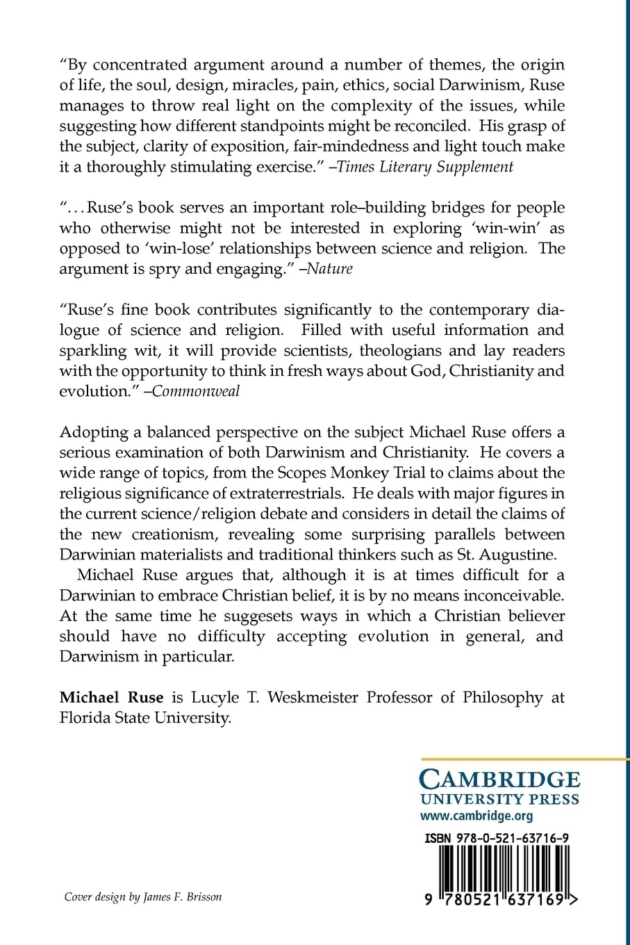 Can a Darwinian Be a Christian? Exploring Science and Religion Relationship - Perfect for Theology Students & Science Enthusiasts