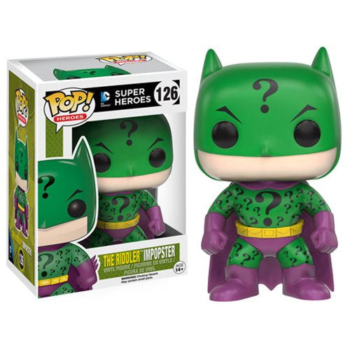 DC Comics Pop! Vinyl Batman Impopster Riddler Figure #126 - Funko Pop! Collectible for Batman Fans, Perfect for Display & Gifts