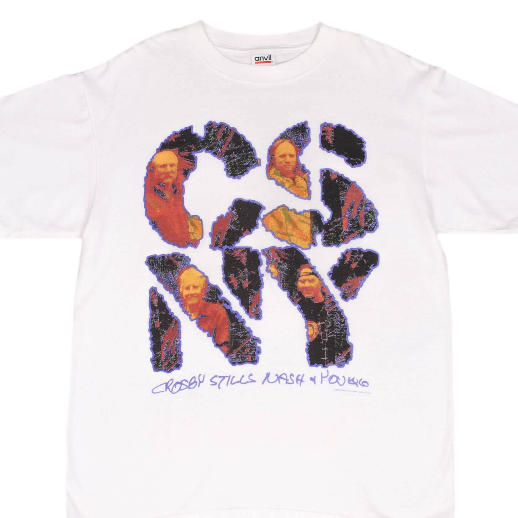 Vintage Cosby Still Nash and Young Tour 2000 Graphic T-Shirt - Large Size - Soft Cotton Tee for Concerts & Retro Fashion